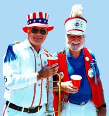 Jim Harvey, Director Emeritus, and Don "Smiley"
Nelson, longtime band stalwart